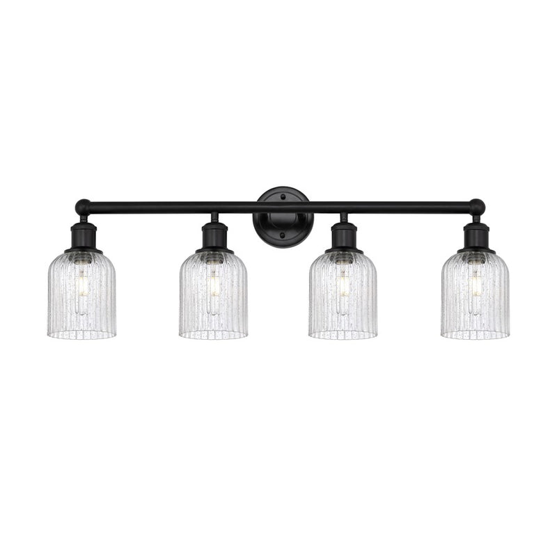Innovations Edison Bridal Veil 4Lt 32" Bath, Black/Seedy - 616-4W-BK-G559-5SDY