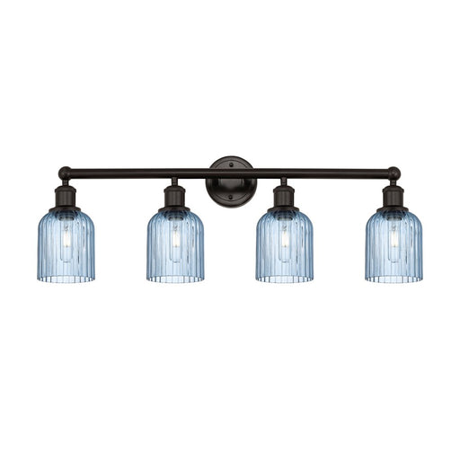 Innovations Edison Bridal Veil 4Lt 32" Bath, Bronze/Blue - 616-4W-OB-G559-5BL