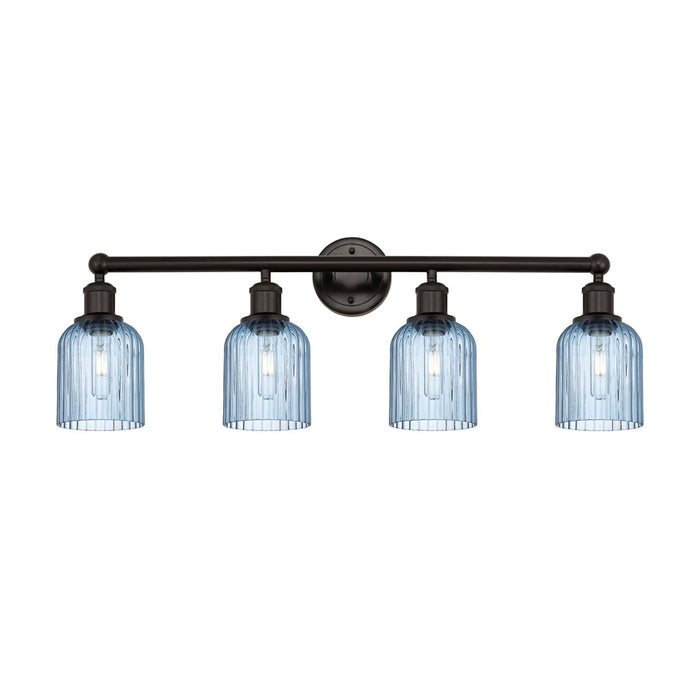 Innovations Edison Bridal Veil 4Lt 32" Bath, Bronze/Blue - 616-4W-OB-G559-5BL