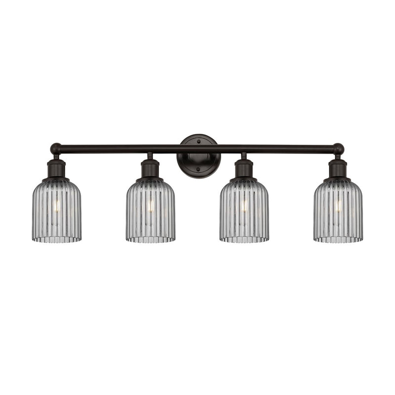 Innovations Edison Bridal Veil 4Lt 32" Bath, Bronze/Smoke - 616-4W-OB-G559-5SM