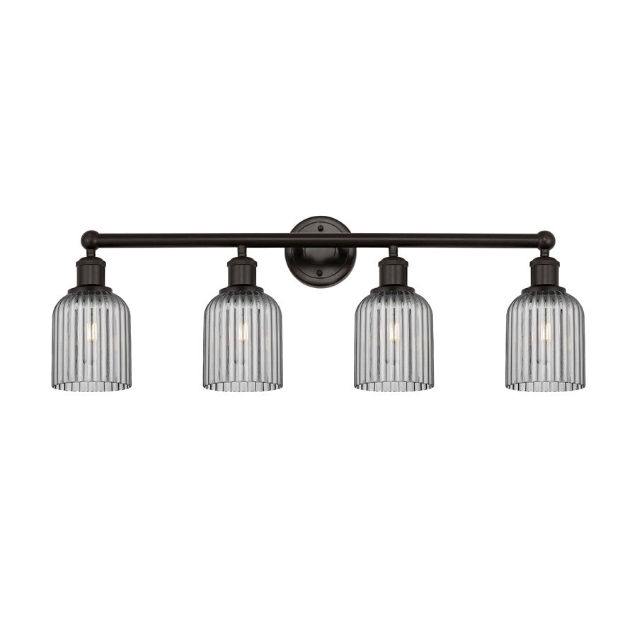 Innovations Edison Bridal Veil 4Lt 32" Bath, Bronze/Smoke - 616-4W-OB-G559-5SM