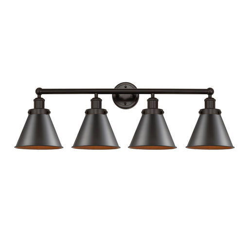 Innovations Appalachian 35in 4-Light Bath Vanity | Industrial Oil Rubbed Bronze Steel and Cast Brass with Oil Rubbed Bronze Metal | Model 616-4W-OB-M13-OB