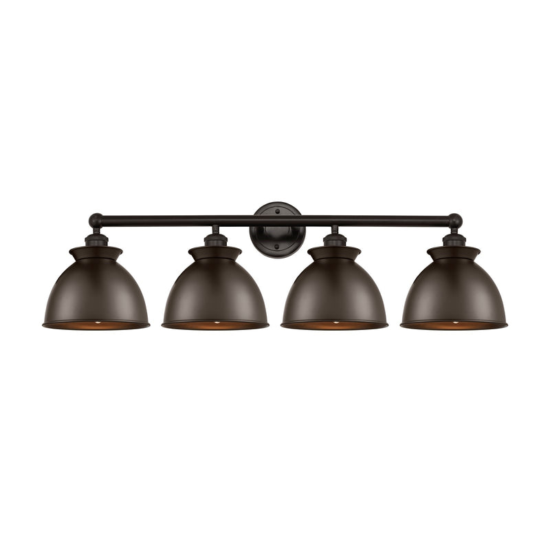 Innovations Adirondack 35in 4-Light Bath Vanity | Industrial Farmhouse Oil Rubbed Bronze Steel and Cast Brass with Oil Rubbed | Model 616-4W-OB-M14-OB