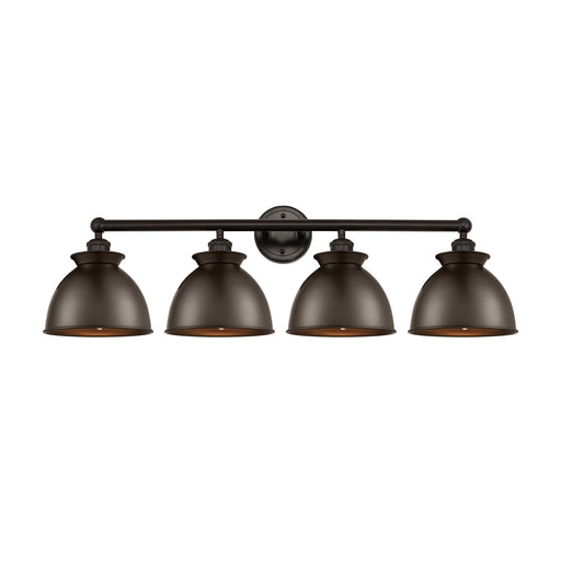 Innovations Adirondack 35in 4-Light Bath Vanity | Industrial Farmhouse Oil Rubbed Bronze Steel and Cast Brass with Oil Rubbed | Model 616-4W-OB-M14-OB