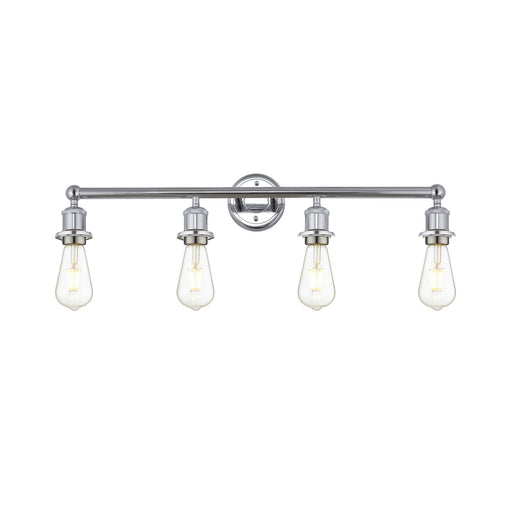 Innovations Edison 30in 4-Light Bath Vanity Light | Industrial Polished Chrome Steel and Cast Brass | Bathroom Vanity | 30.38 x 6 x 6.25 | Model 616-4W-PC