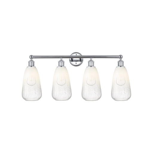 Innovations Brookhaven Almond 33in 4-Light Bath Vanity Light | Industrial Polished Chrome Steel and Opal Glass | Bathroom | Model 616-4W-PC-G480-6OP