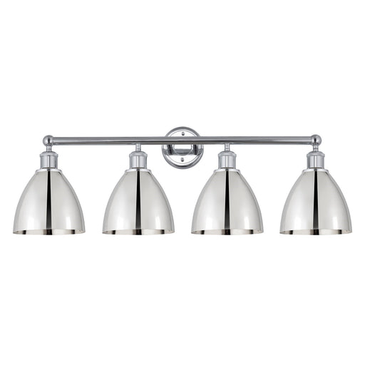 Innovations Bristol 34.5in 4-Light Bath Vanity Light | Industrial Polished Chrome Steel and Cast Brass with Polished Chrome | Model 616-4W-PC-MBD-75-PC