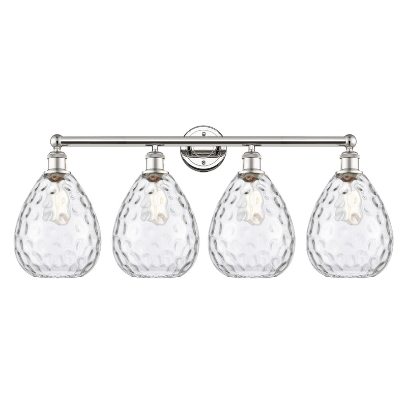 Innovations Waverly 35in 4-Light Bath Vanity Light | Industrial Polished Nickel and Clear Glass | Bathroom Vanity | 35 x 14.25 x | Model 616-4W-PN-G372