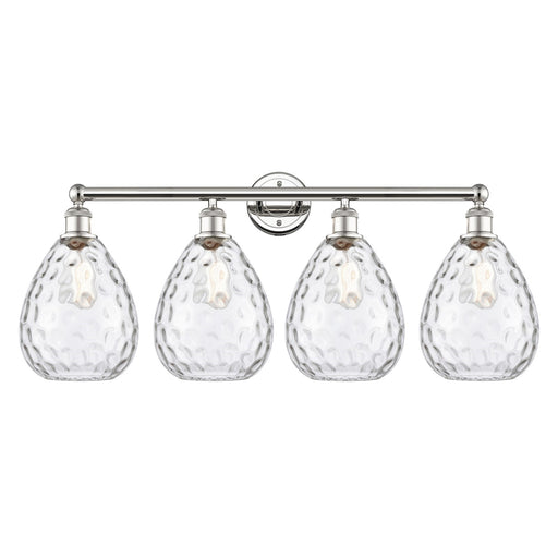 Innovations Waverly 35in 4-Light Bath Vanity Light | Industrial Polished Nickel and Clear Glass | Bathroom Vanity | 35 x 14.25 x | Model 616-4W-PN-G372