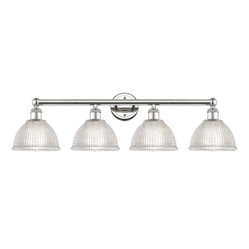 Innovations Arietta 35in 4-Light Bath Vanity Light | Industrial Modern Contempo Polished Nickel and Clear Glass | Damp Rated | Model 616-4W-PN-G422