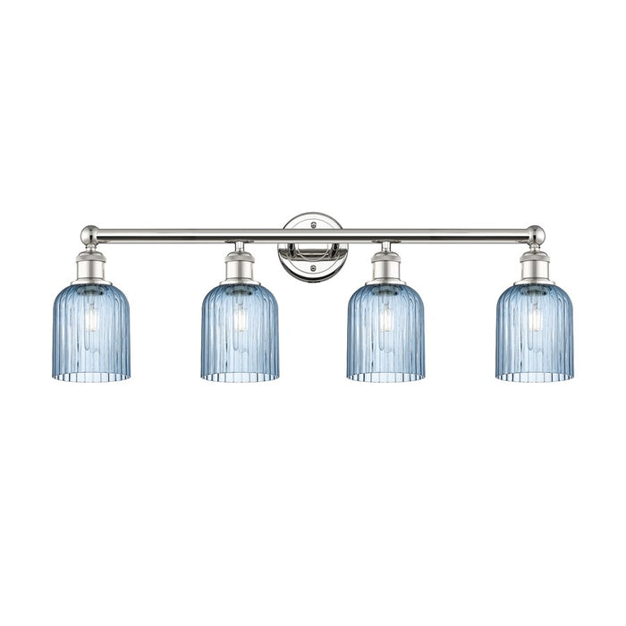 Innovations Edison Bridal Veil 4Lt 32" Bath, PN/BL - 616-4W-PN-G559-5BL