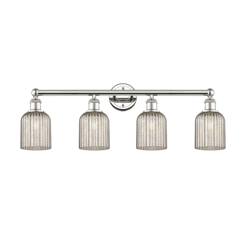 Innovations Edison Bridal Veil 4Lt 32" Bath, PN/MC - 616-4W-PN-G559-5ME