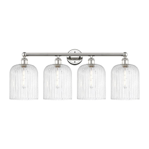 Innovations Bridal Veil 32in 4-Light Bath Vanity Light | Art Nouveau Polished Nickel and Seedy Bell Glass | Bathroom & Powder | Model 616-4W-PN-G559-8SDY