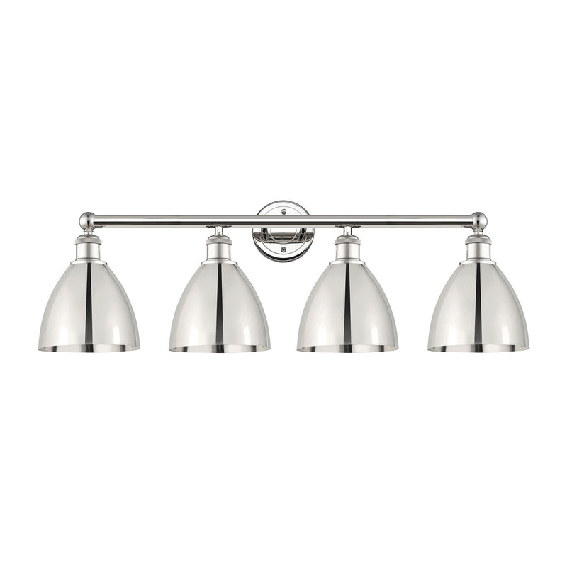 Innovations Bristol 34.5in 4-Light Bath Vanity Light | Industrial Polished Nickel Metal | Bathroom Vanity | 34.5 x 11.75 x | Model 616-4W-PN-MBD-75-PN