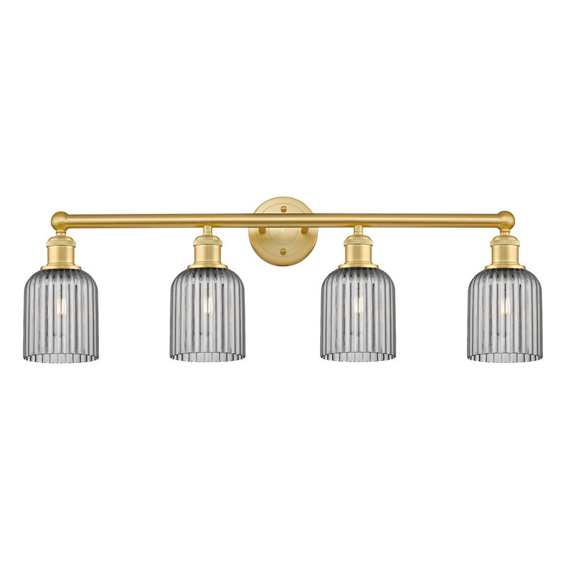 Innovations Edison Bridal Veil 4Lt 32" Bath, Gold/Smoke - 616-4W-SG-G559-5SM