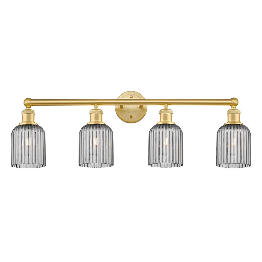 Innovations Edison Bridal Veil 4Lt 32" Bath, Gold/Smoke - 616-4W-SG-G559-5SM