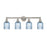 Innovations Edison Bridal Veil 4Lt 32" Bath, SN/BL - 616-4W-SN-G559-5BL