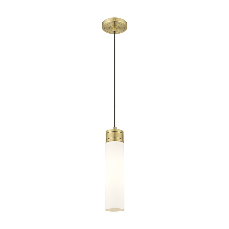 Innovations Boreas 3in 1-Light Mini Pendant | Contemporary Art Deco Antique Brass and White Frosted Glass | Kitchen Island & | Model 617-1P-AB-G617-11WH