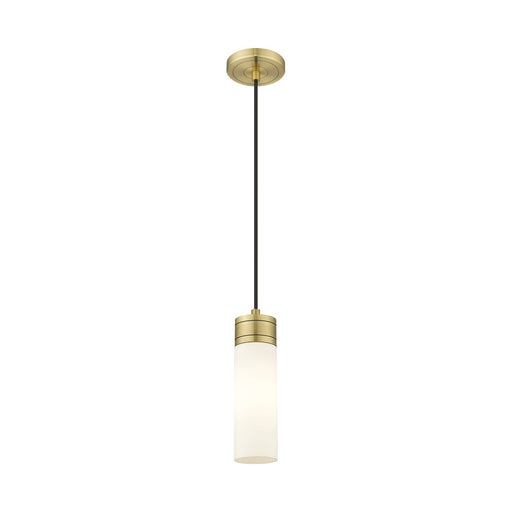 Innovations Boreas 3in 1-Light Mini Pendant | Contemporary Art Deco Antique Brass and White Frosted Glass | Kitchen Island & | Model 617-1P-AB-G617-8WH