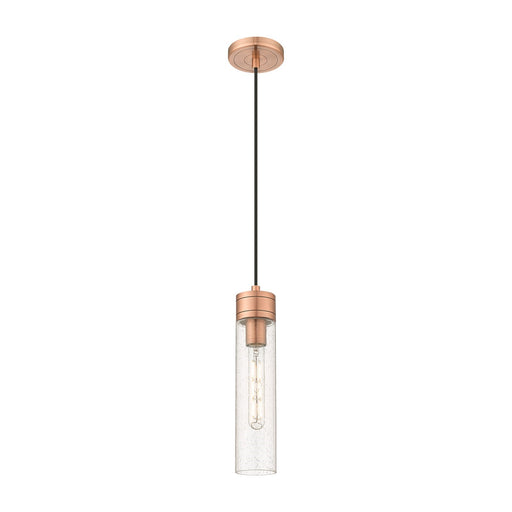 Innovations Boreas 3in 1-Light Mini Pendant | Contemporary Art Deco Antique Copper Steel and Seedy Glass | Kitchen Island & | Model 617-1P-AC-G617-11SDY