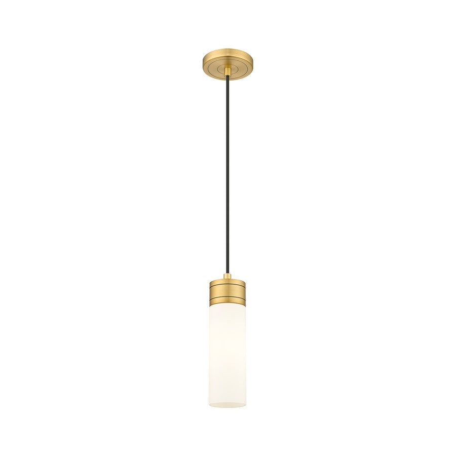 Innovations Ballston Boreas 3" Cord Mini Pend/8"H, BRS/WH - 617-1P-BB-G617-8WH