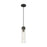 Innovations Ballston Boreas 3" Cord Mini Pend/11"H, BK/CL - 617-1P-BK-G617-11CL