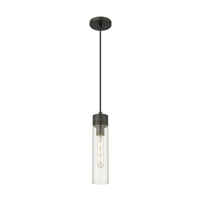 Innovations Ballston Boreas 3" Cord Mini Pend/11"H, BK/CL - 617-1P-BK-G617-11CL