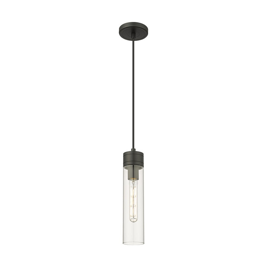 Innovations Ballston Boreas 3" Cord Mini Pend/11"H, BK/CL - 617-1P-BK-G617-11CL