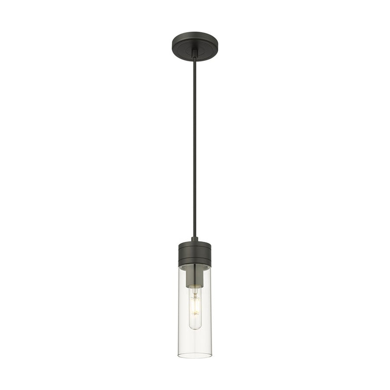 Innovations Ballston Boreas 3" Cord Mini Pend/8"H, BK/CL - 617-1P-BK-G617-8CL
