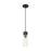 Innovations Ballston Boreas 3" Cord Mini Pend/8"H, BK/CL - 617-1P-BK-G617-8CL