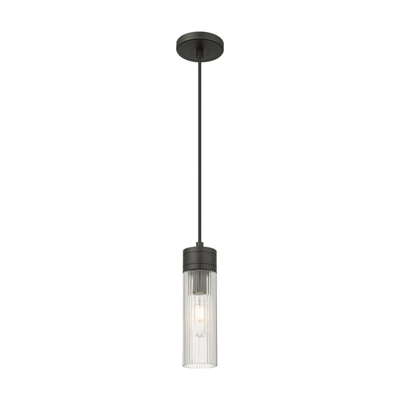 Innovations Ballston Boreas 3" Cord Mini Pend/8"H, BK/SC - 617-1P-BK-G617-8SCL