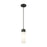 Innovations Ballston Boreas 3" Cord Mini Pend/8"H, BK/SW - 617-1P-BK-G617-8SWH