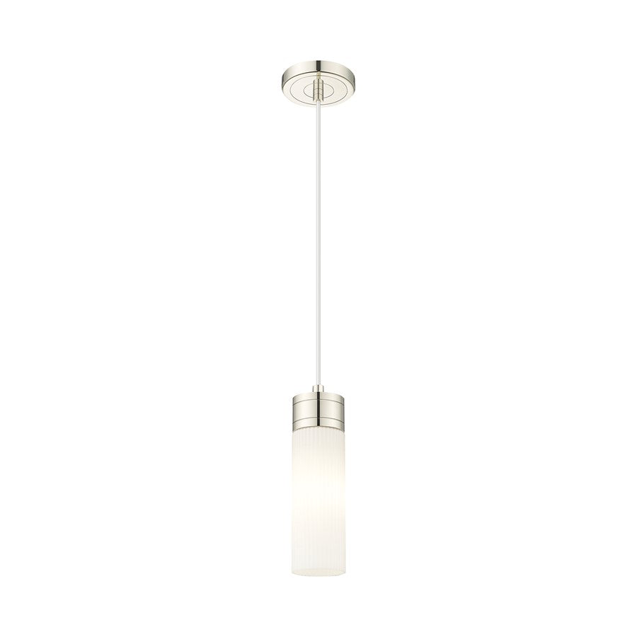 Innovations Ballston Boreas 3" Cord Mini Pend/8"H, PN/SW - 617-1P-PN-G617-8SWH
