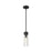 Innovations Ballston Boreas 3" Stem Mini Pend/8"H, BK/SC - 617-1S-BK-G617-8SCL