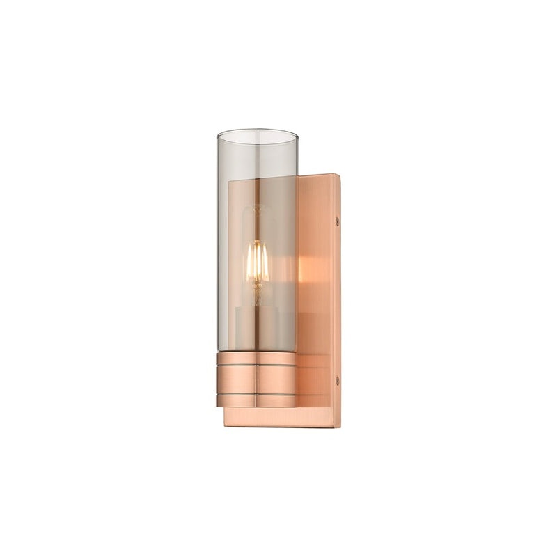Innovations Ballston Boreas 1Lt 5" Sconce/8"H Copper/Smoke - 617-1W-AC-G617-8SM
