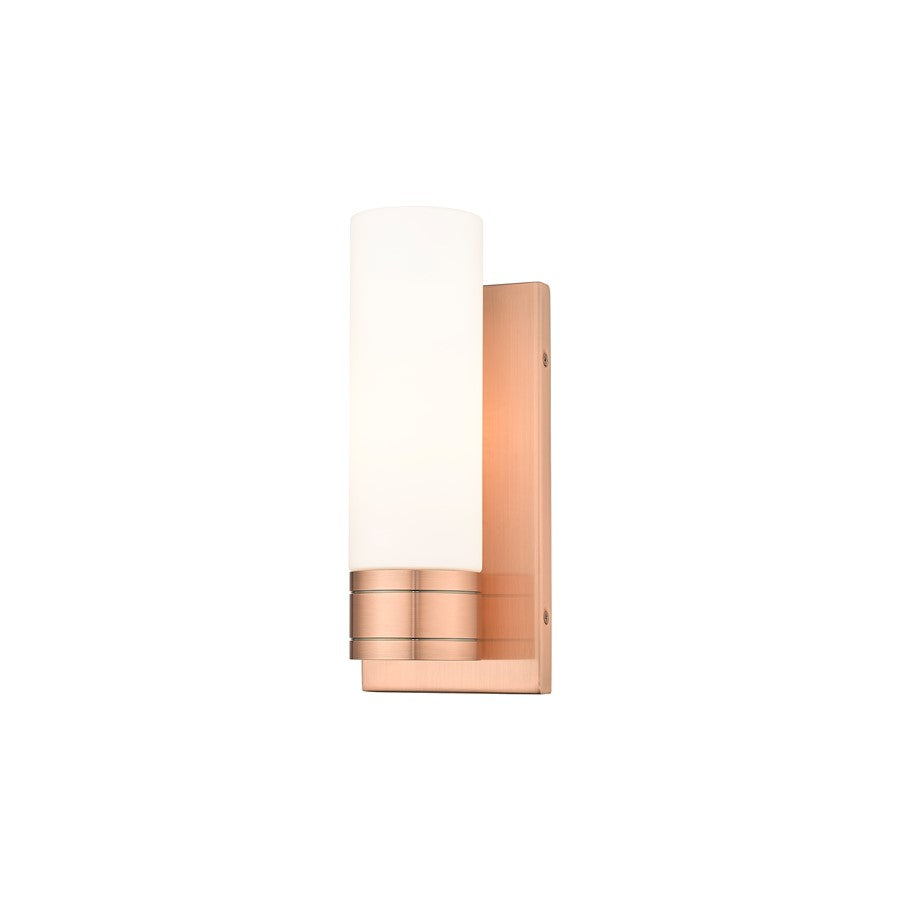 Innovations Ballston Boreas 1Lt 5" Sconce/8"H Copper/White - 617-1W-AC-G617-8WH