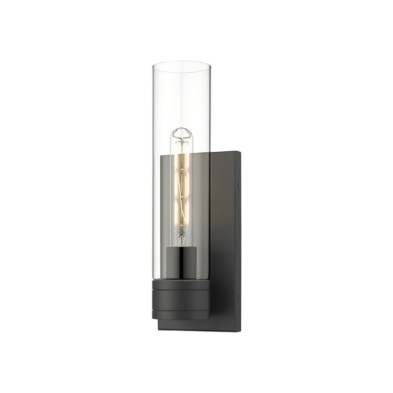 Innovations Ballston Boreas 1Lt 5" Sconce/11"H Black/Clear - 617-1W-BK-G617-11CL