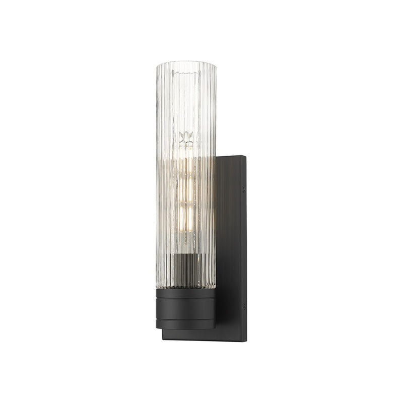 Innovations Ballston Boreas 1Lt 5" Sconce/11"H, BK/SC - 617-1W-BK-G617-11SCL