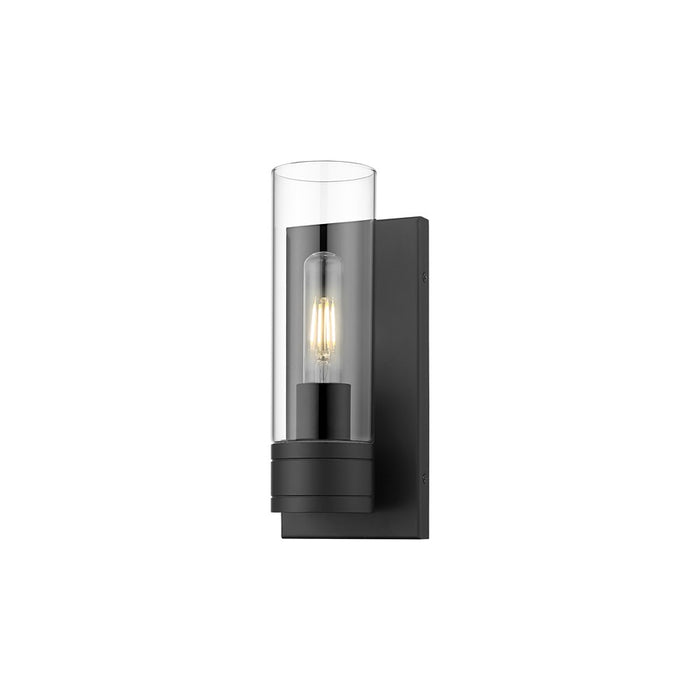 Innovations Ballston Boreas 1Lt 5" Sconce/8"H Black/Clear - 617-1W-BK-G617-8CL