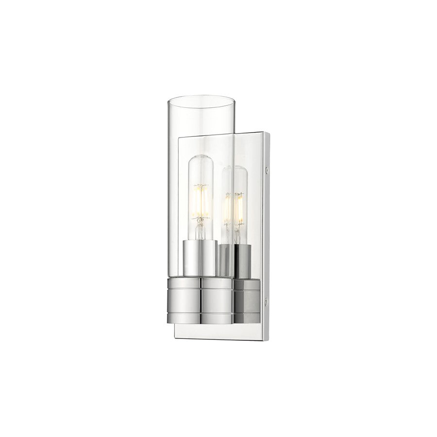 Innovations Ballston Boreas 1Lt 5" Sconce/8"H Chrome/Clear - 617-1W-PC-G617-8CL