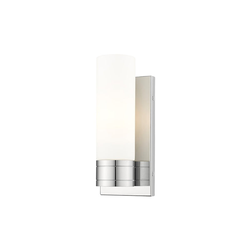 Innovations Ballston Boreas 1Lt 5" Sconce/8"H Chrome/White - 617-1W-PC-G617-8WH