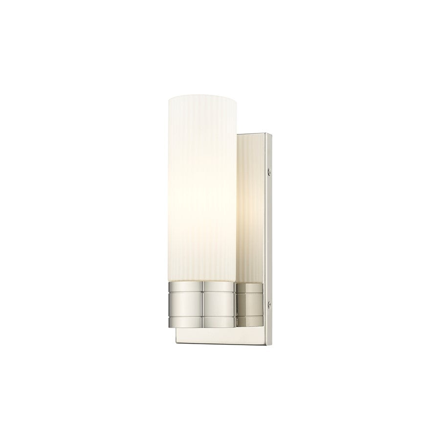 Innovations Ballston Boreas 1Lt 5" Sconce/8"H, PN/SW - 617-1W-PN-G617-8SWH