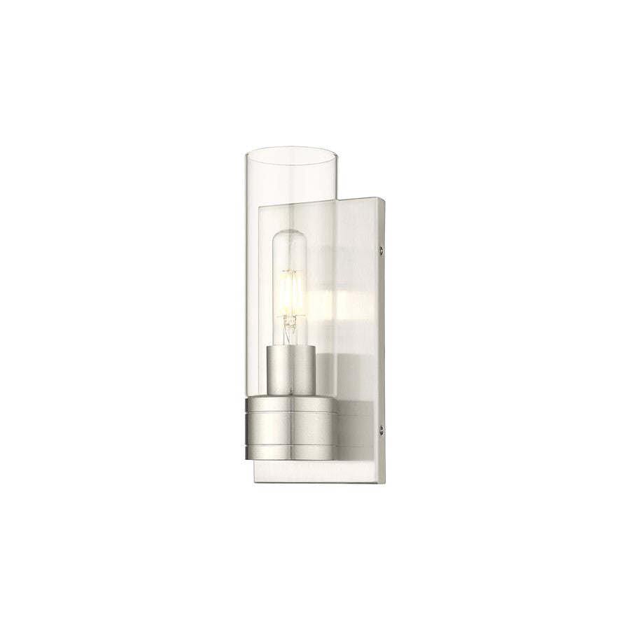 Innovations Ballston Boreas 1Lt 5" Sconce/8"H SN/CL - 617-1W-SN-G617-8CL