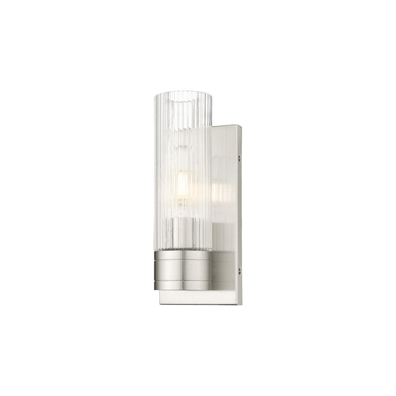 Innovations Ballston Boreas 1Lt 5" Sconce/8"H, SN/SC - 617-1W-SN-G617-8SCL