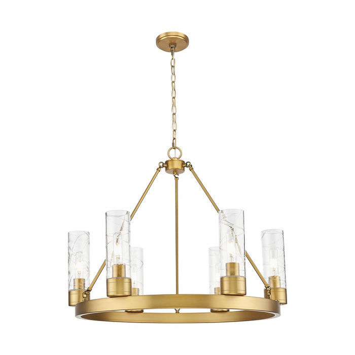 Innovations Boreas 6Lt 29" Chandelier 8" Shade, BB/DS - 617-6CR-BB-G617-8DE
