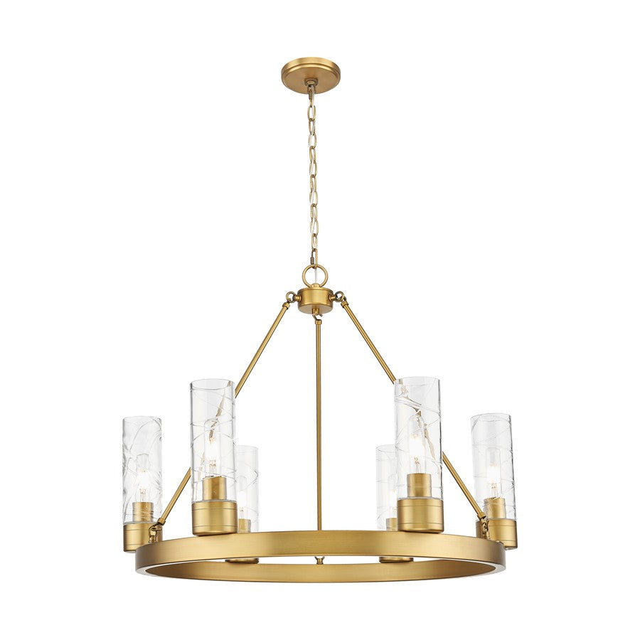 Innovations Boreas 6Lt 29" Chandelier 8" Shade, BB/DS - 617-6CR-BB-G617-8DE