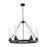 Innovations Boreas 6Lt 29" Chandelier 11" Shade, BK/CL - 617-6CR-BK-G617-11CL