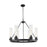 Innovations Boreas 6Lt 29" Chandelier 11" Shade, BK/Seed - 617-6CR-BK-G617-11SDY