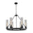 Innovations Boreas 6Lt 29" Chandelier 11" Shade, BK/SM - 617-6CR-BK-G617-11SM