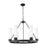 Innovations Boreas 6Lt 29" Chandelier 11" Shade, BK/WH - 617-6CR-BK-G617-11WH